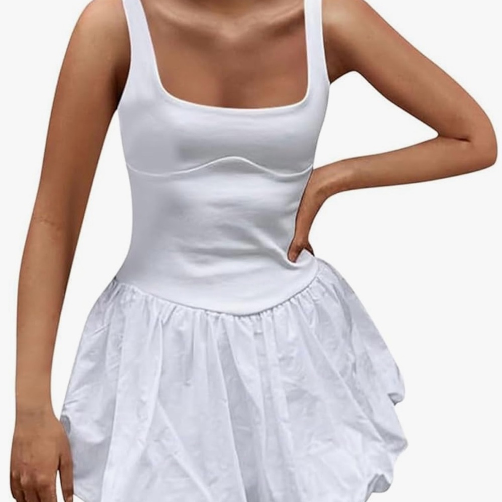 White Sleeveless Dress